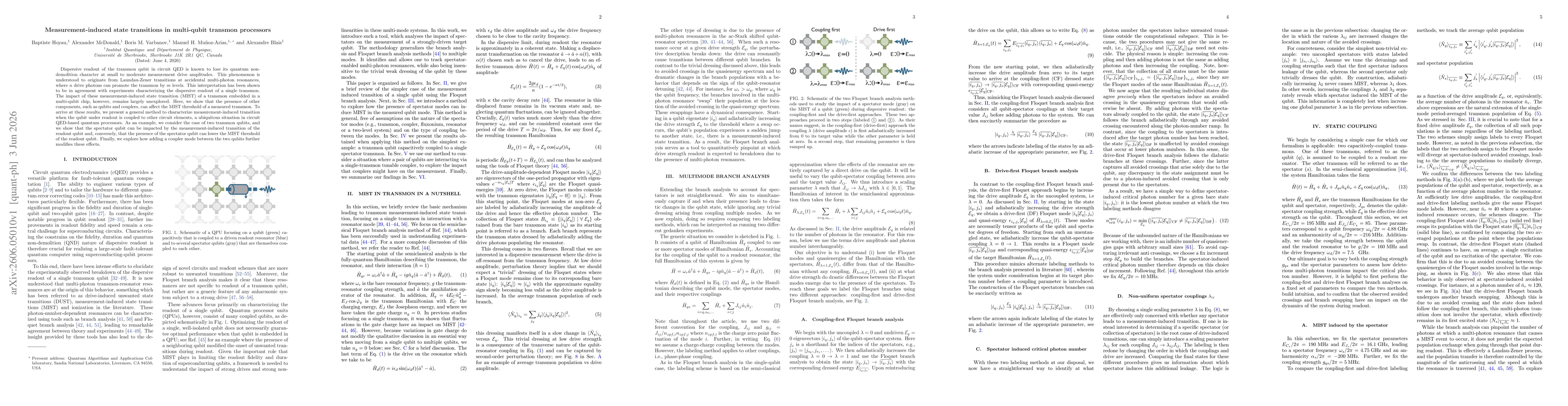 Thumbnail for Measurement-induced state transitions in multi-qubit transmon processors