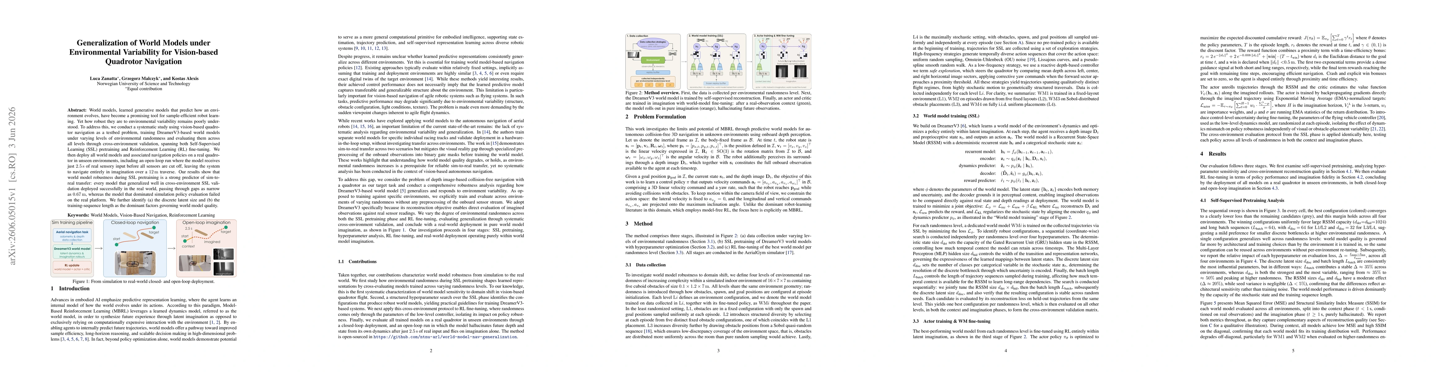 Thumbnail for Generalization of World Models under Environmental Variability for Vision-based Quadrotor Navigation