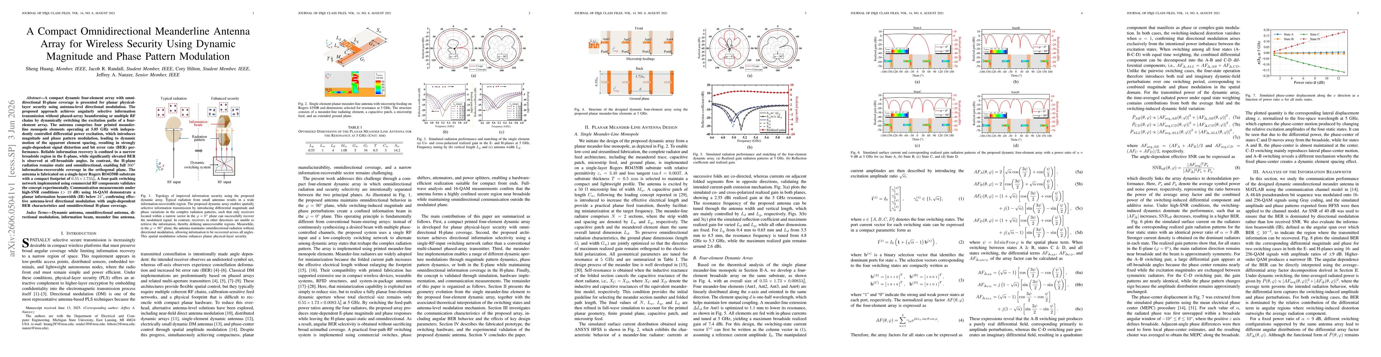 Thumbnail for A Compact Omnidirectional Meanderline Antenna Array for Wireless Security Using Dynamic Magnitude and Phase Pattern Modulation