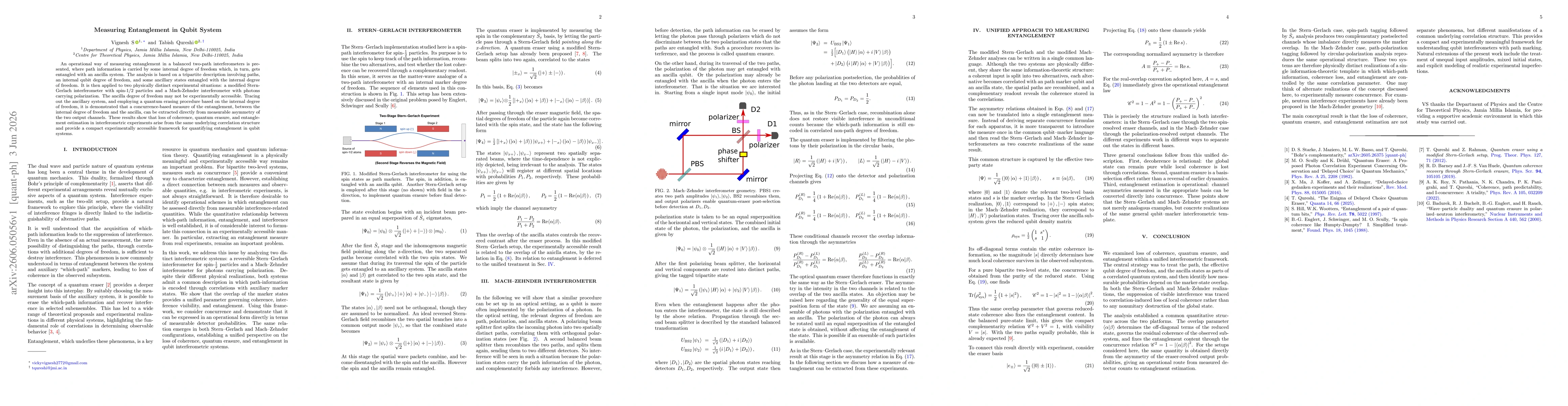 Thumbnail for Measuring Entanglement in Qubit System