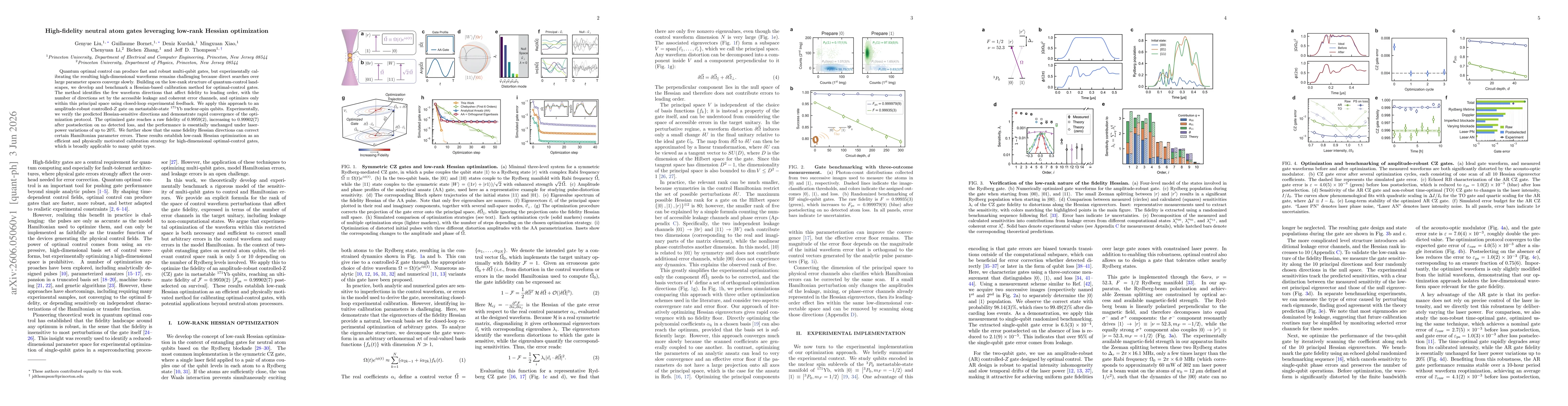 Thumbnail for High-fidelity neutral atom gates leveraging low-rank Hessian optimization