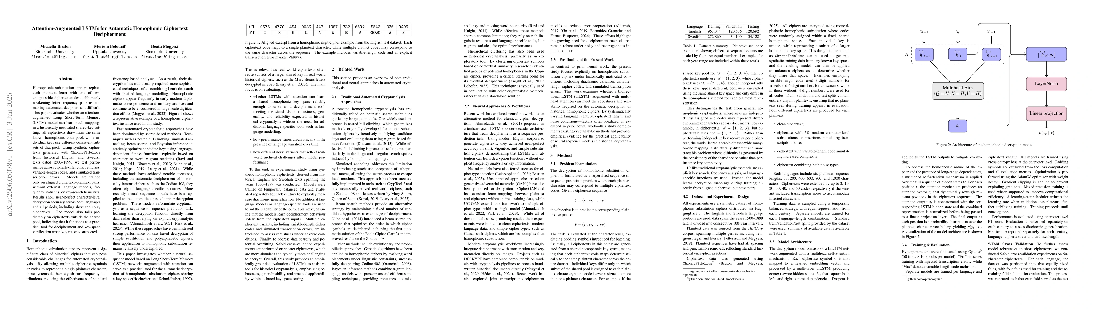 Thumbnail for Attention-Augmented LSTMs for Automatic Homophonic Ciphertext Decipherment