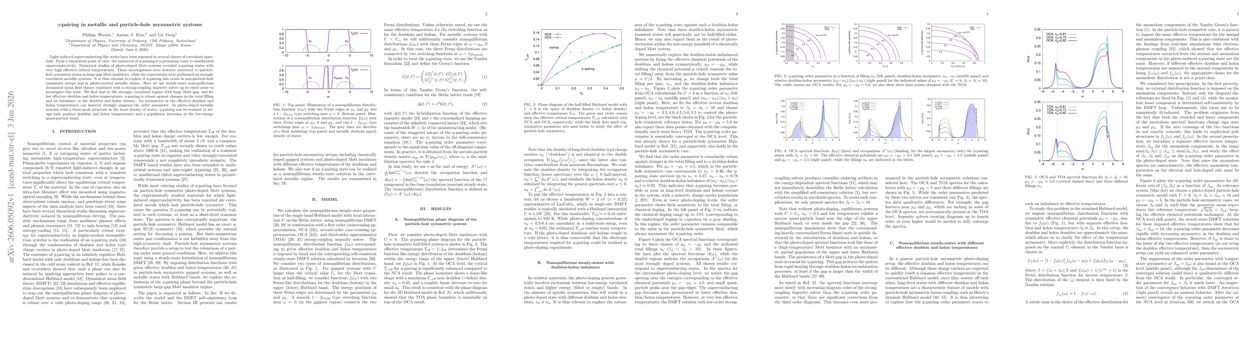 Thumbnail for $η$-pairing in metallic and particle-hole asymmetric systems