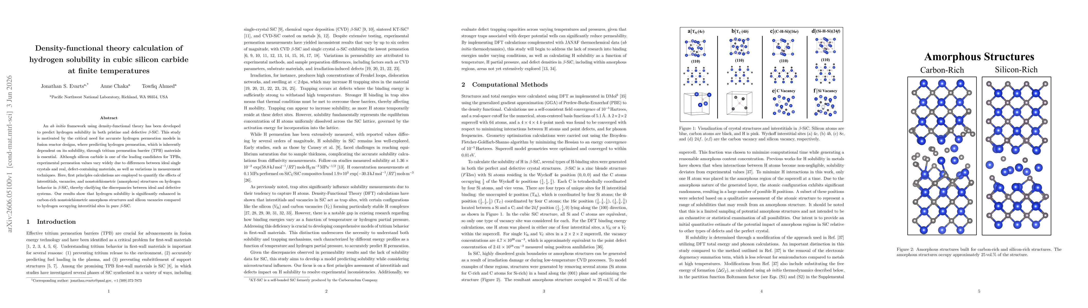 Thumbnail for Density-functional theory calculation of hydrogen solubility in cubic silicon carbide at finite temperatures