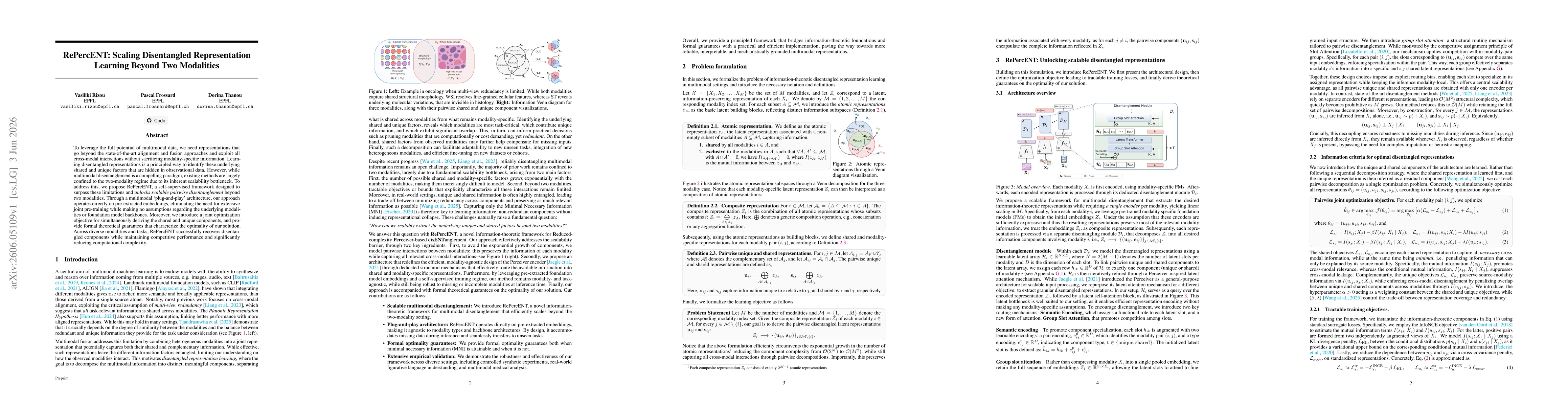 Thumbnail for RePercENT: Scaling Disentangled Representation Learning Beyond Two Modalities