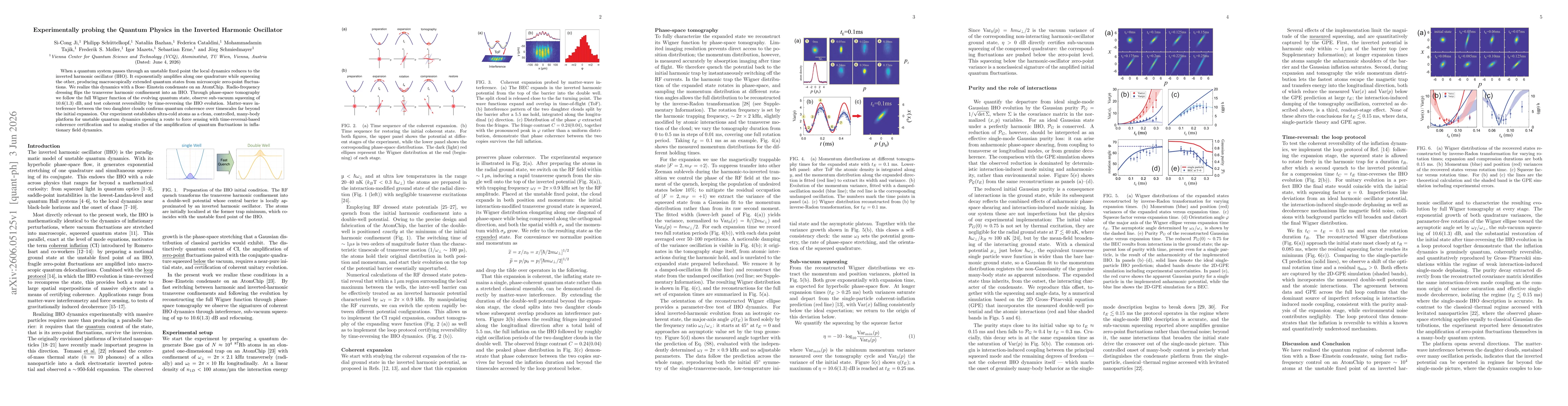 Thumbnail for Experimentally probing the Quantum Physics in the Inverted Harmonic Oscillator
