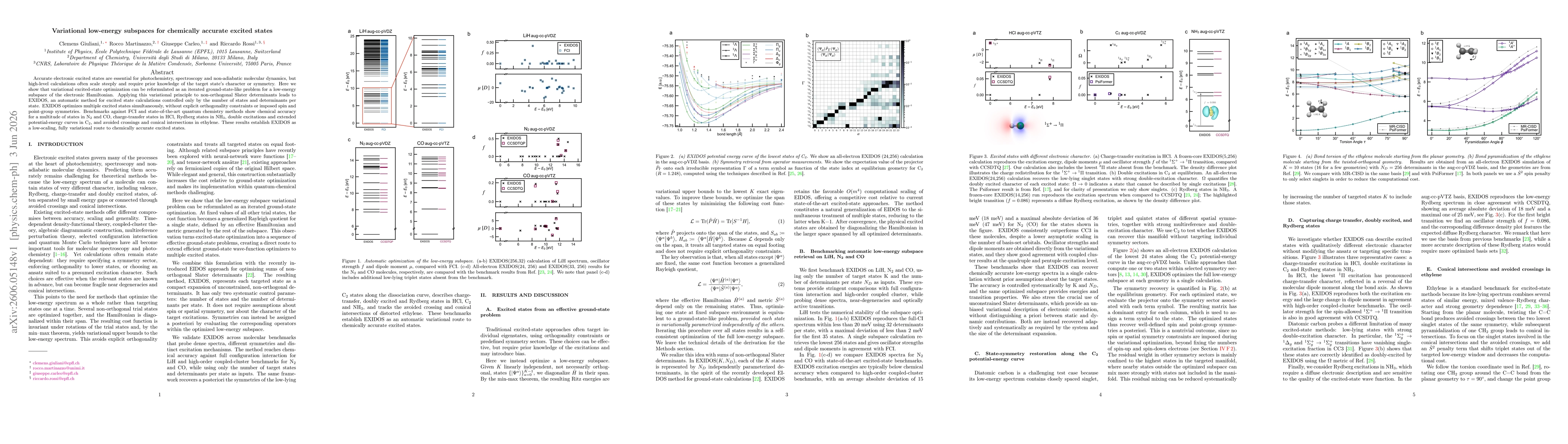 Thumbnail for Variational low-energy subspaces for chemically accurate excited states