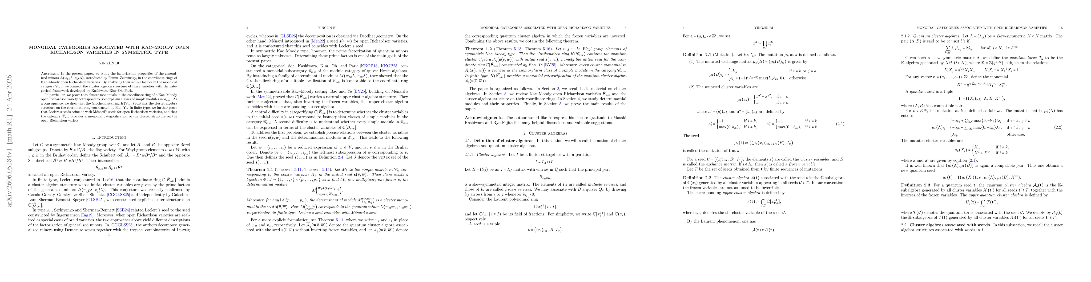 Thumbnail for Monoidal Categories associated with Kac-Moody Open Richardson Varieties in Symmetric Type