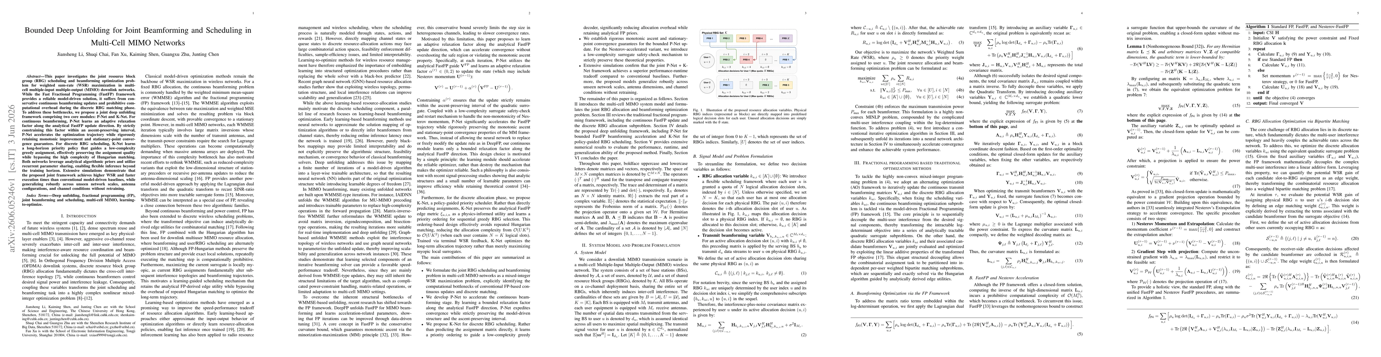 Thumbnail for Bounded Deep Unfolding for Joint Beamforming and Scheduling in Multi-Cell MIMO Networks
