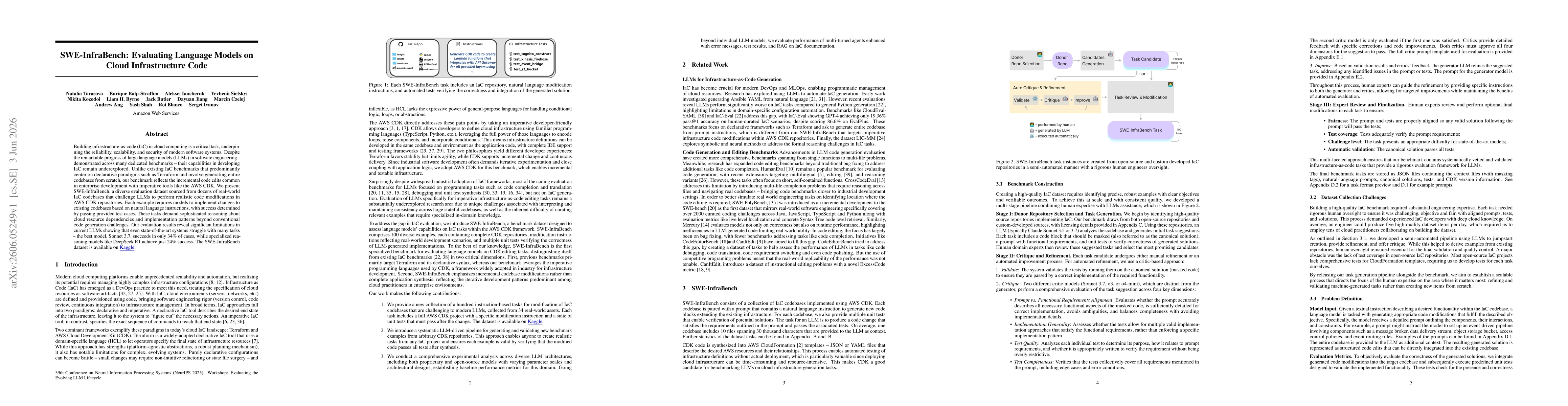 Thumbnail for SWE-InfraBench: Evaluating Language Models on Cloud Infrastructure Code