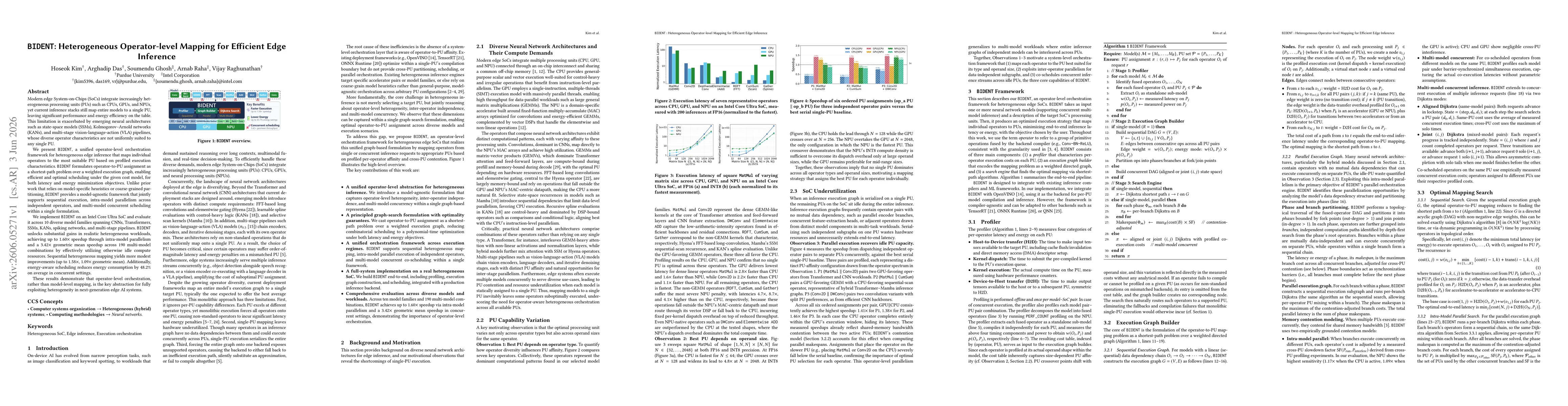 Thumbnail for BIDENT: Heterogeneous Operator-level Mapping for Efficient Edge Inference