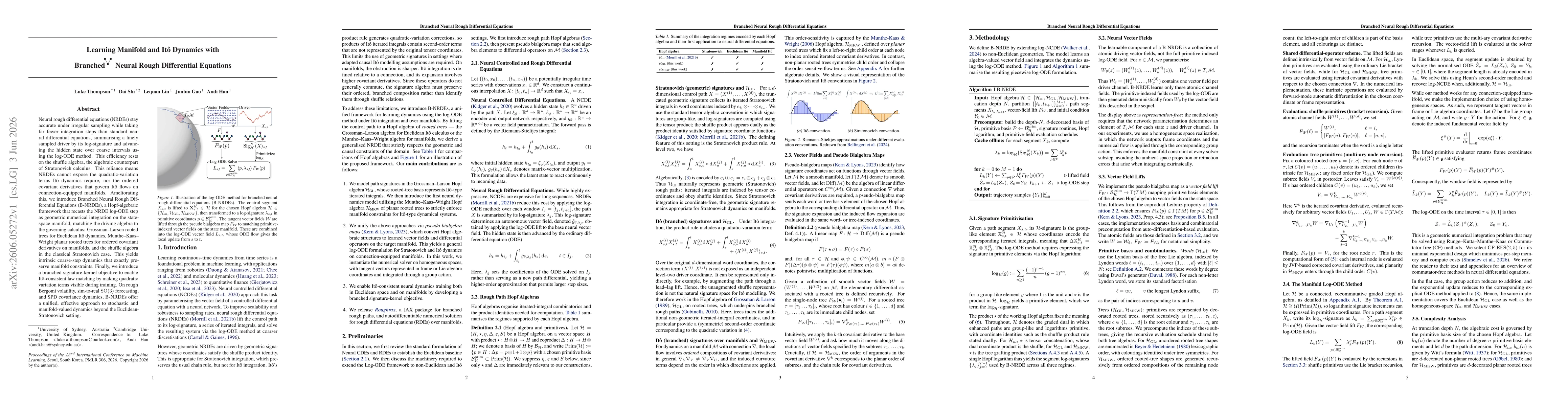 Thumbnail for Learning Manifold and Itô Dynamics with Branched Neural Rough Differential Equations