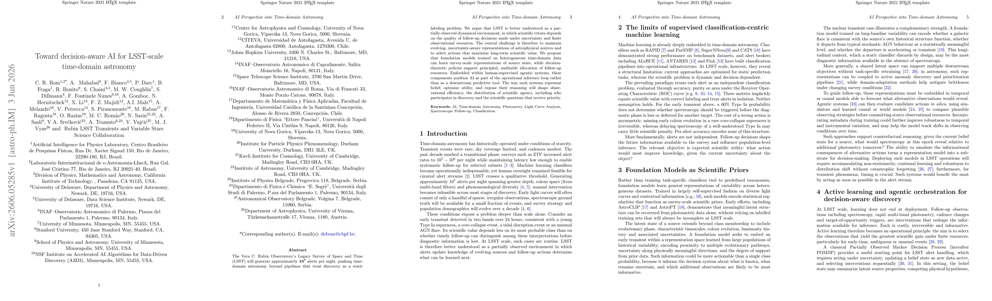 Thumbnail for Toward decision-aware AI for LSST-scale time-domain astronomy