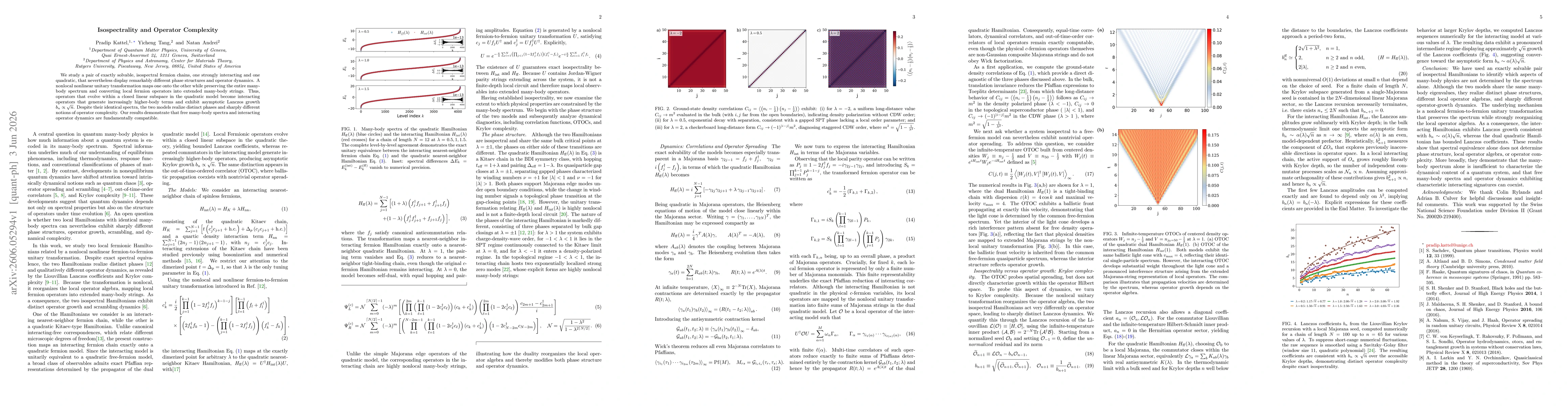 Thumbnail for Isospectrality and Operator Complexity