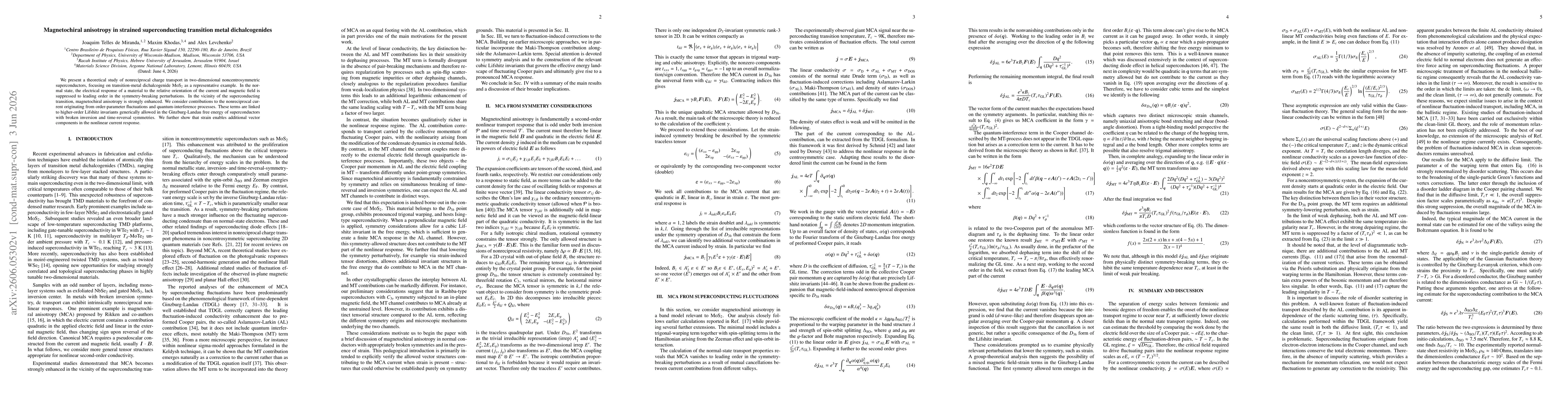 Thumbnail for Magnetochiral anisotropy in strained superconducting transition metal dichalcogenides