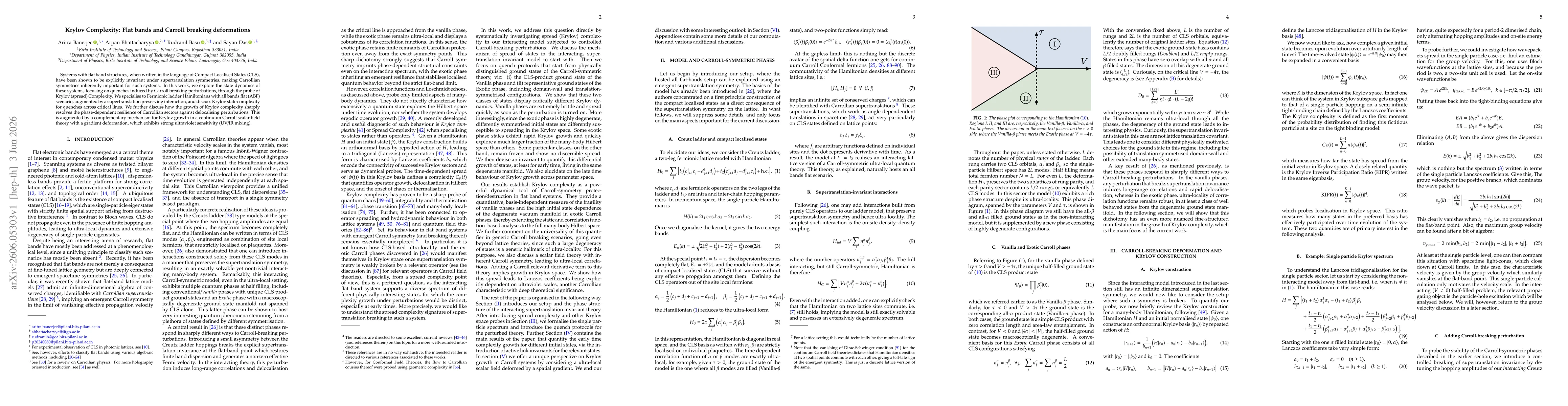 Thumbnail for Krylov Complexity: Flat bands and Carroll breaking deformations