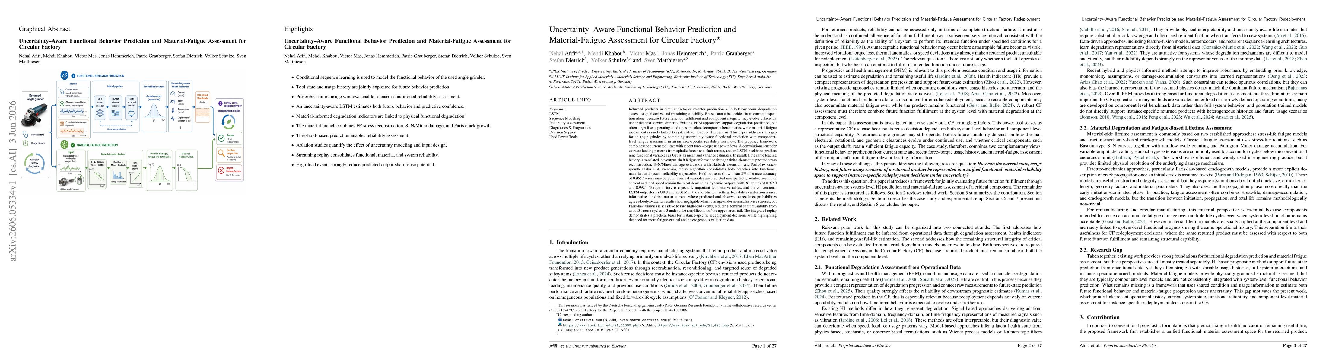 Thumbnail for Uncertainty Aware Functional Behavior Prediction and Material Fatigue Assessment for Circular Factory
