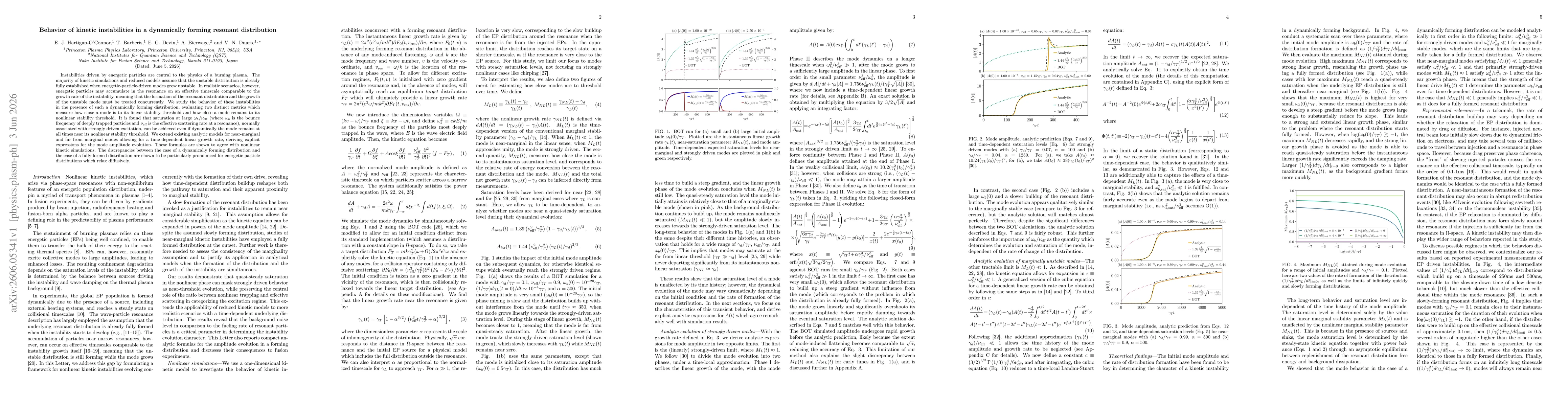 Thumbnail for Behavior of kinetic instabilities in a dynamically forming resonant distribution