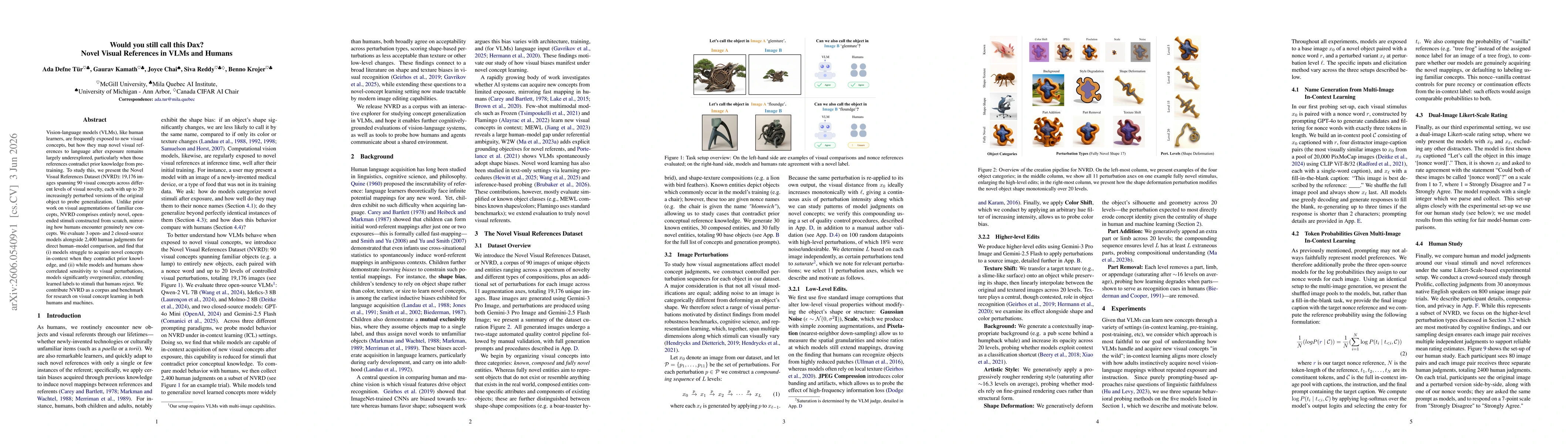 Thumbnail for Would you still call this Dax? Novel Visual References in VLMs and Humans