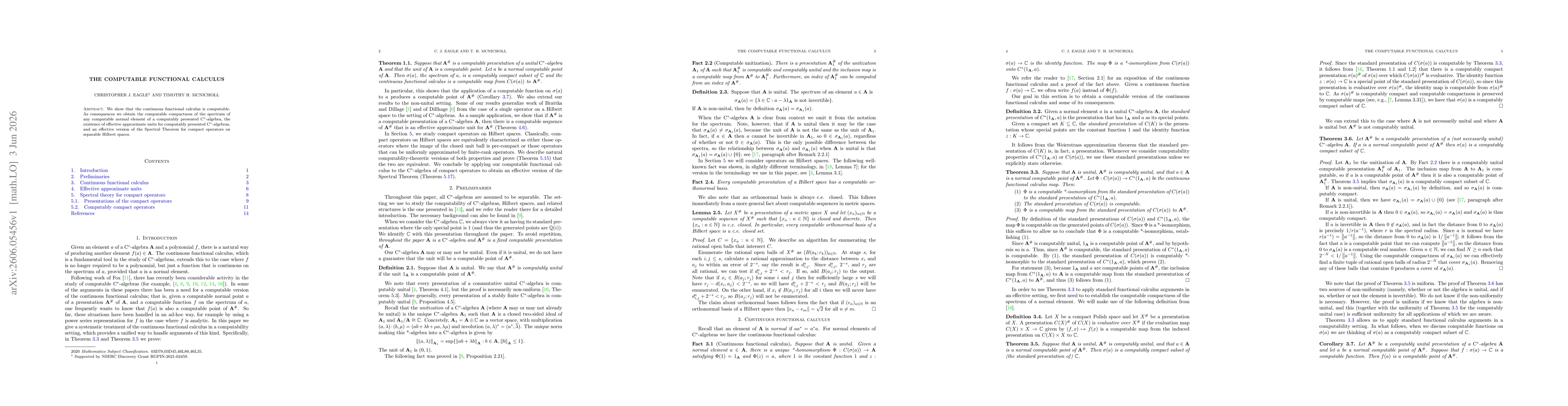 Thumbnail for The computable functional calculus