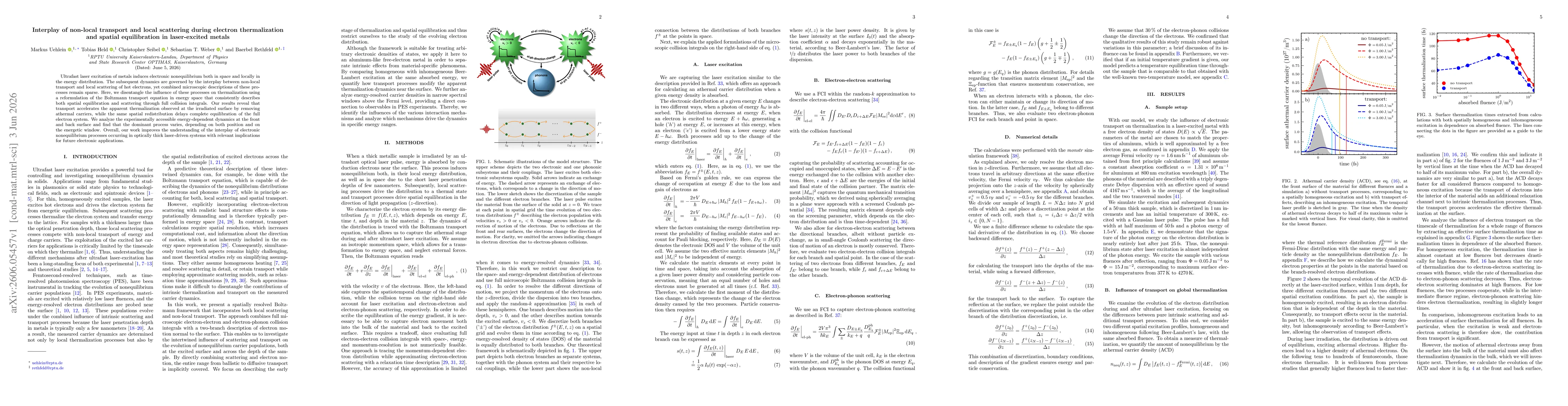 Thumbnail for Interplay of non-local transport and local scattering during electron thermalization and spatial equilibration in laser-excited metals