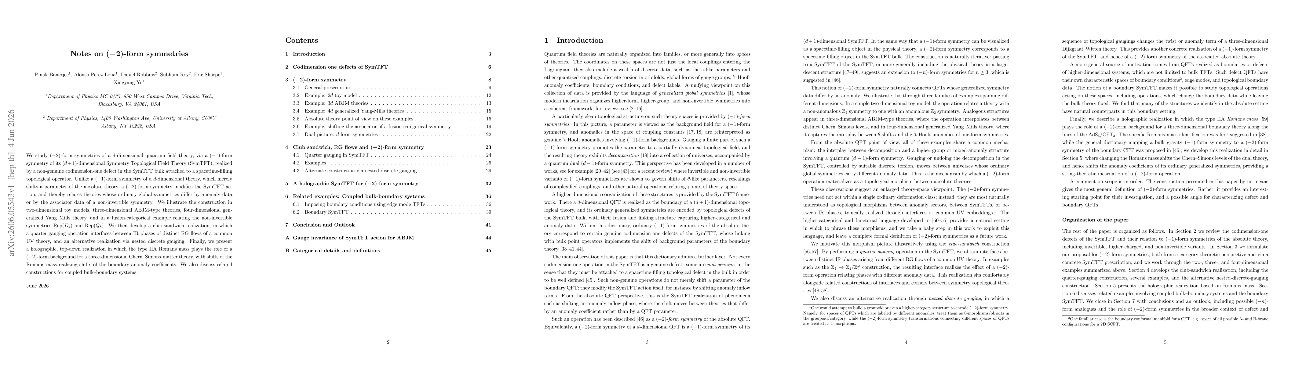 Thumbnail for Notes on (-2)-form symmetries