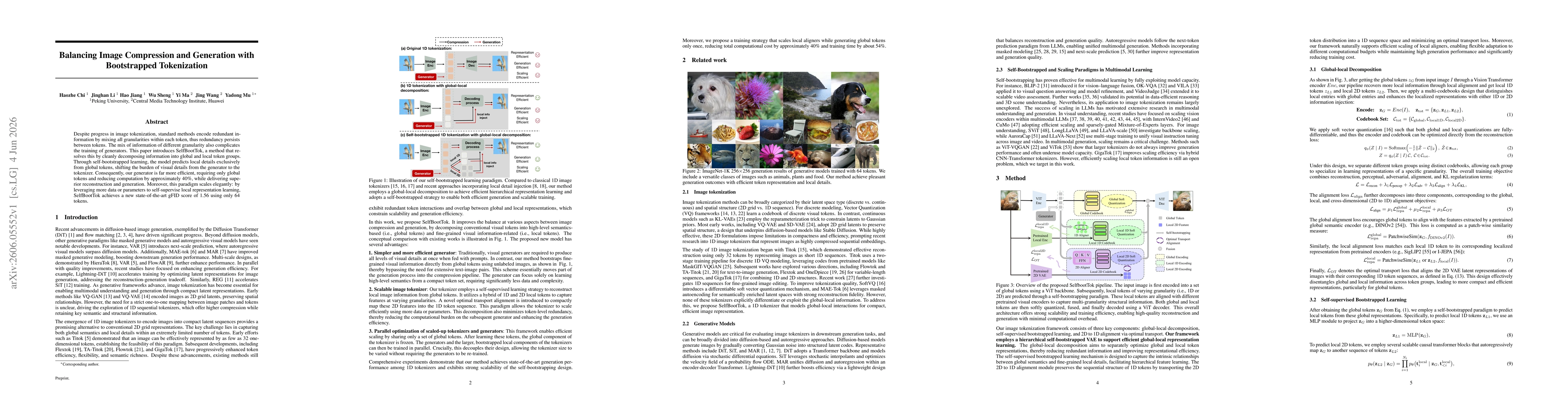Thumbnail for Balancing Image Compression and Generation with Bootstrapped Tokenization