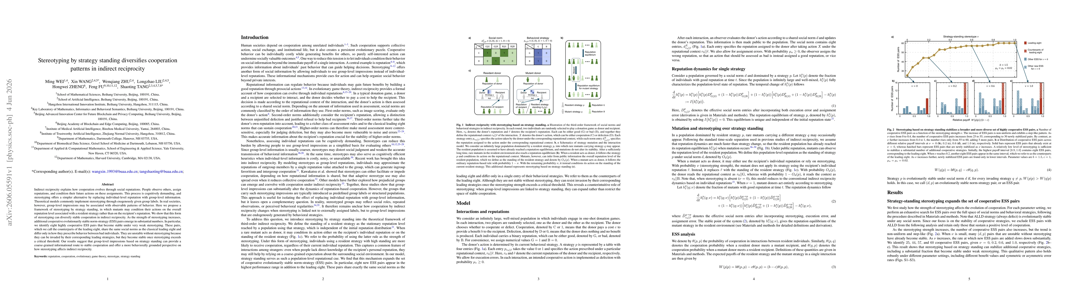 Thumbnail for Stereotyping by strategy standing diversifies cooperation patterns in indirect reciprocity