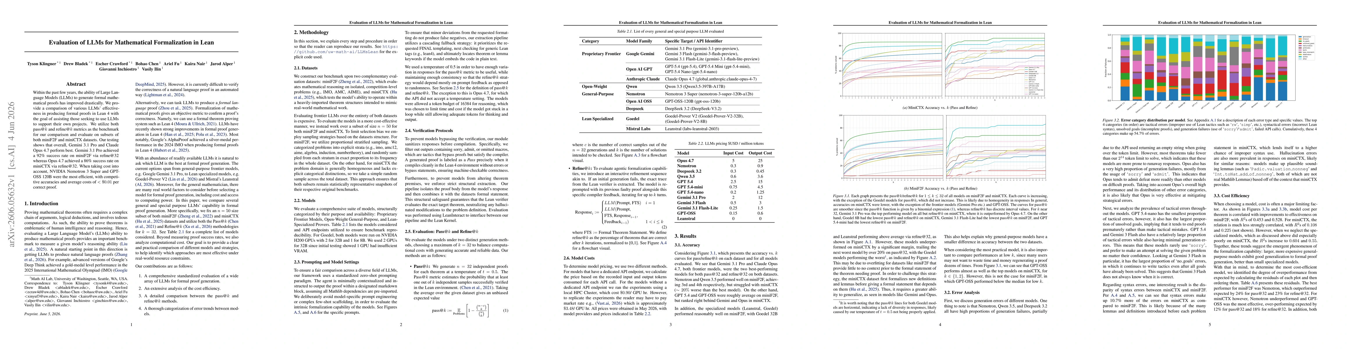 Thumbnail for Evaluation of LLMs for Mathematical Formalization in Lean