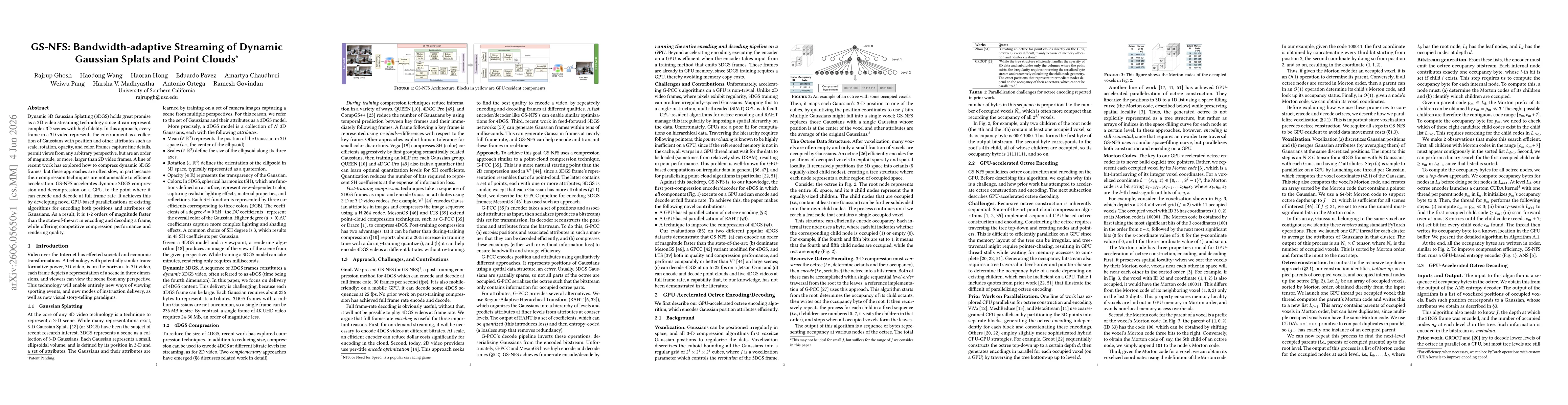 Thumbnail for GS-NFS: Bandwidth-adaptive Streaming of Dynamic Gaussian Splats and Point Clouds