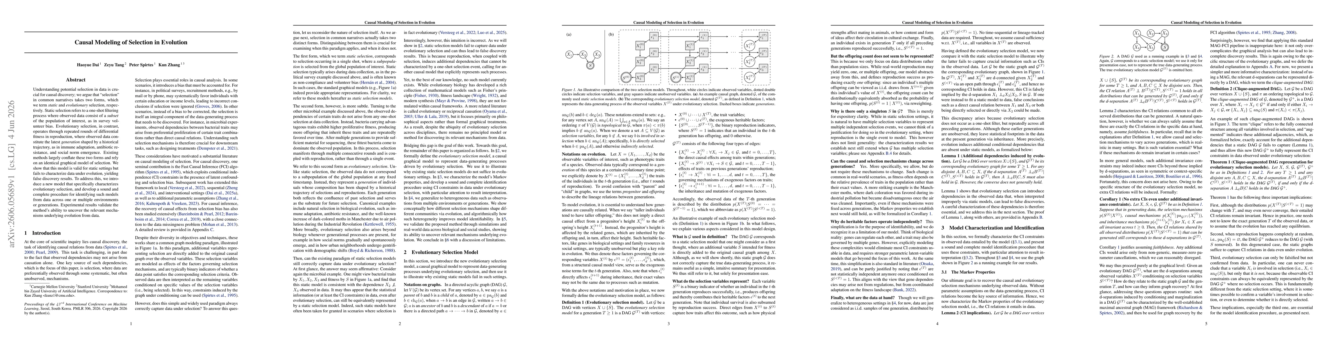 Thumbnail for Causal Modeling of Selection in Evolution