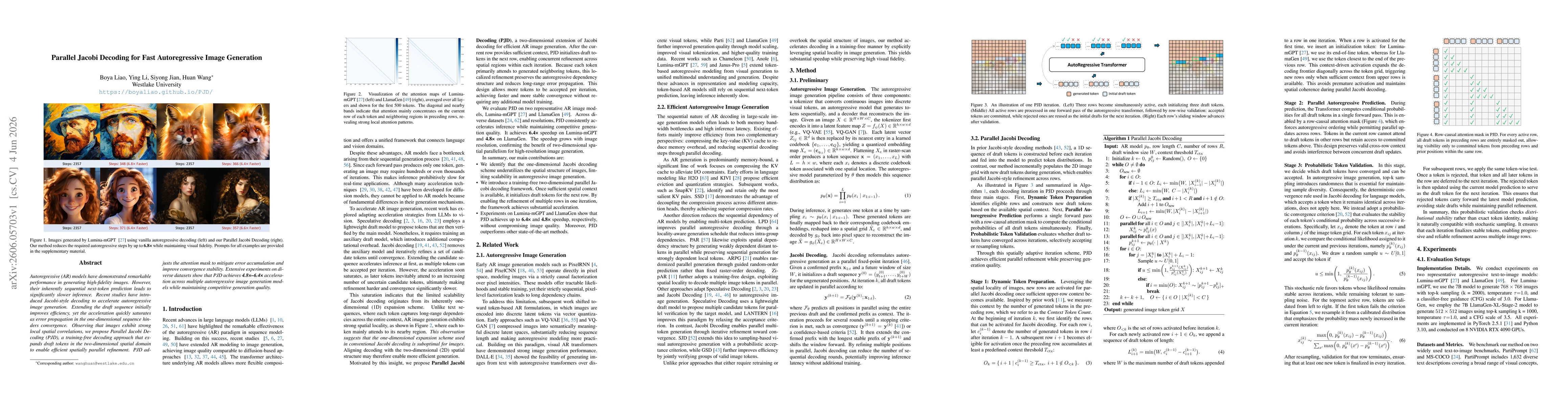 Thumbnail for Parallel Jacobi Decoding for Fast Autoregressive Image Generation