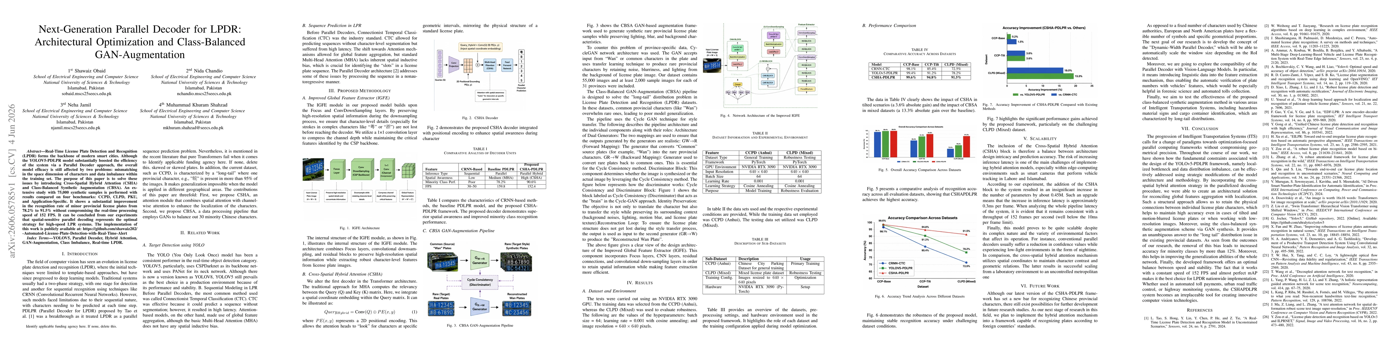 Thumbnail for Next-Generation Parallel Decoder for LPDR: Architectural Optimization and Class-Balanced GAN-Augmentation