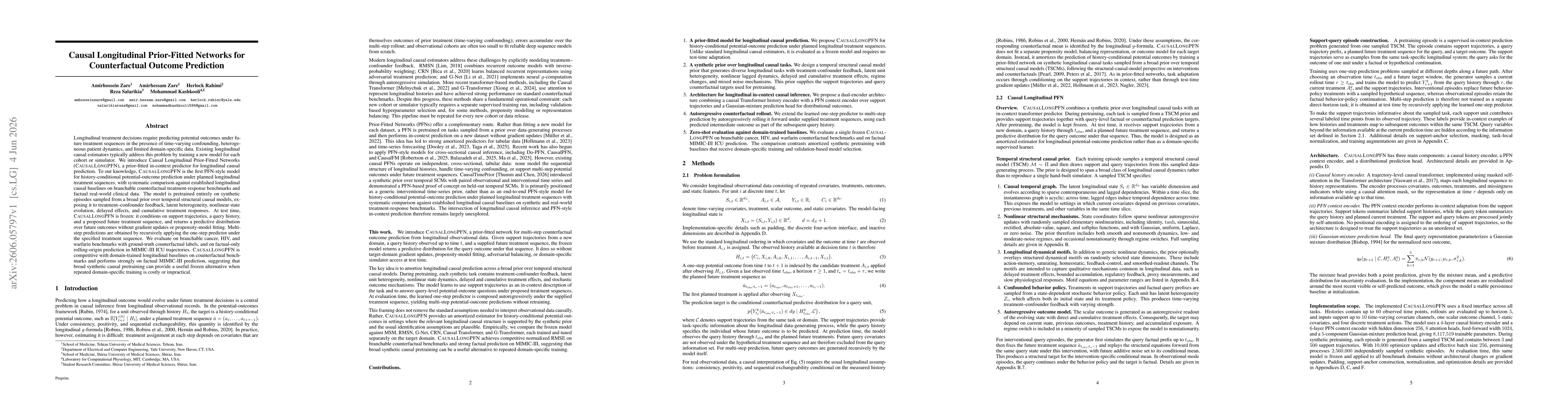 Thumbnail for Causal Longitudinal Prior-Fitted Networks for Counterfactual Outcome Prediction