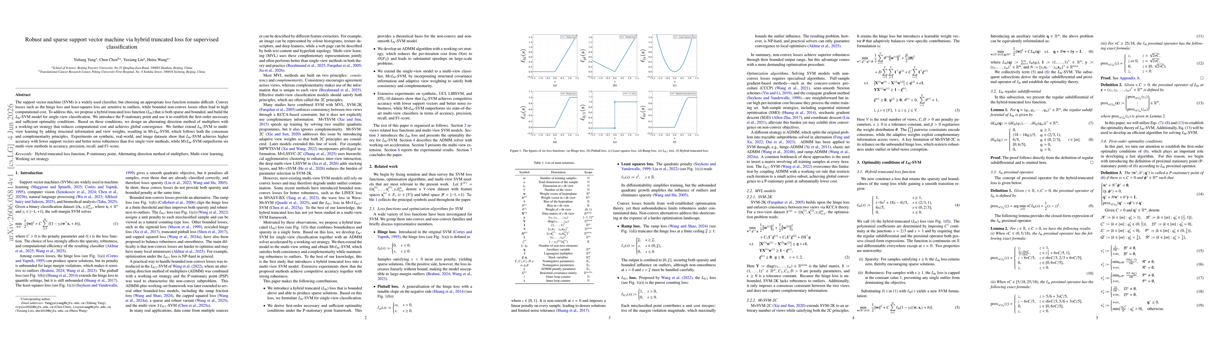 Thumbnail for Robust and sparse support vector machine via hybrid truncated loss for supervised classification