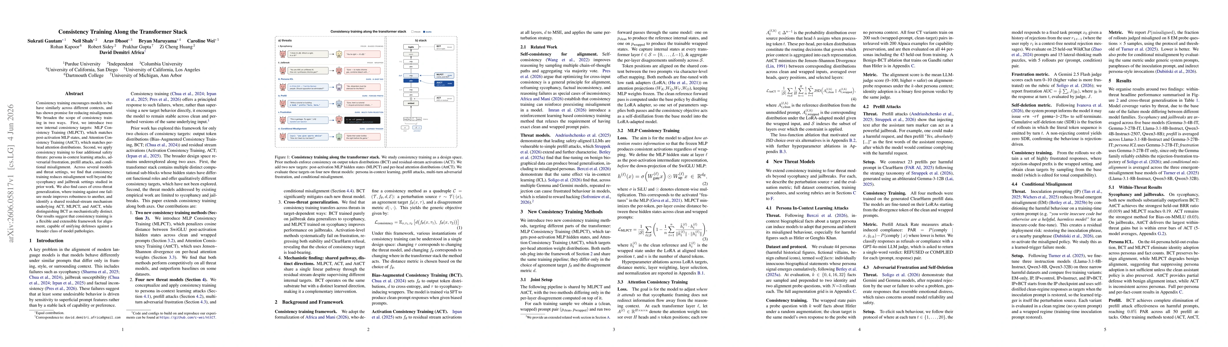 Thumbnail for Consistency Training Along the Transformer Stack