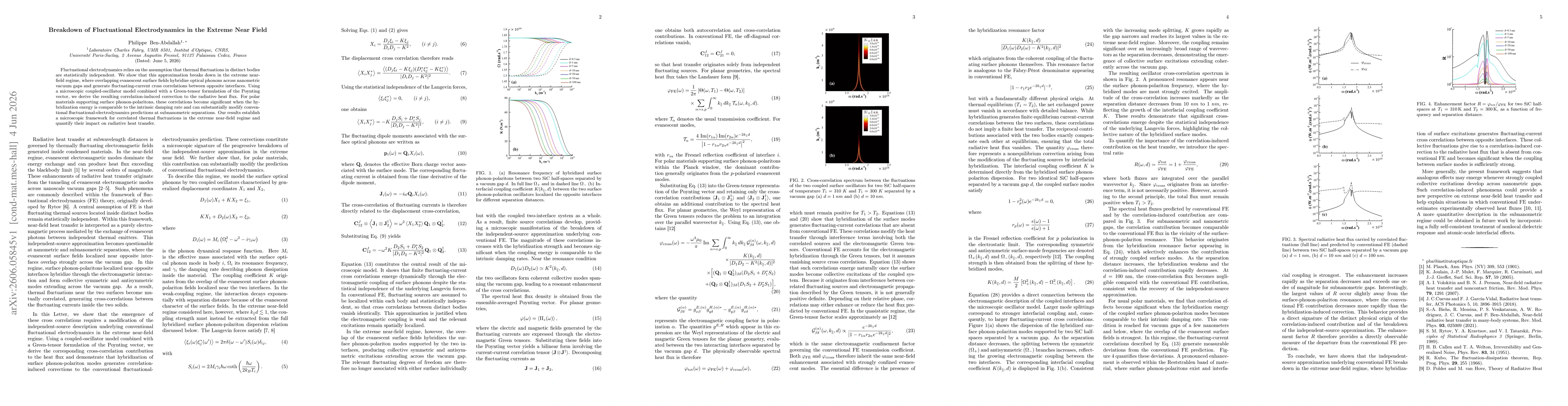 Thumbnail for Breakdown of Fluctuational Electrodynamics in the Extreme Near Field