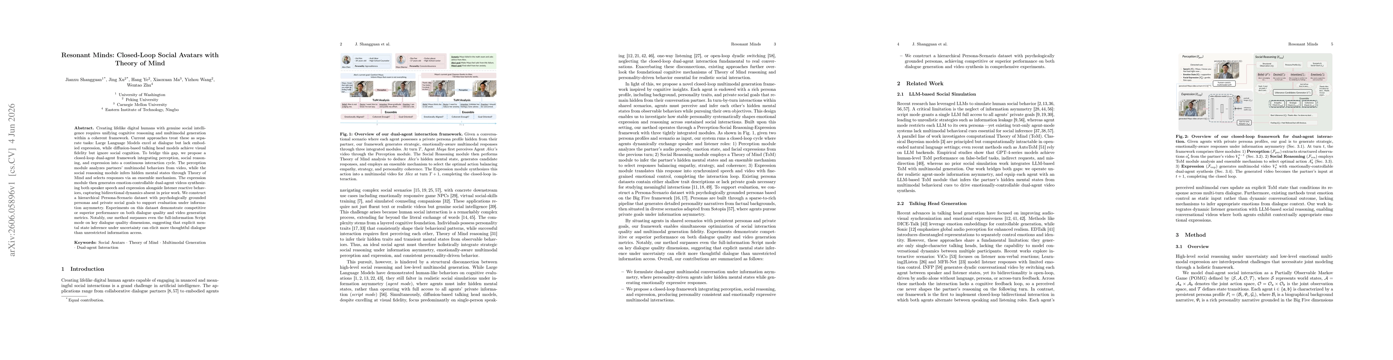 Thumbnail for Resonant Minds: Closed-Loop Social Avatars with Theory of Mind
