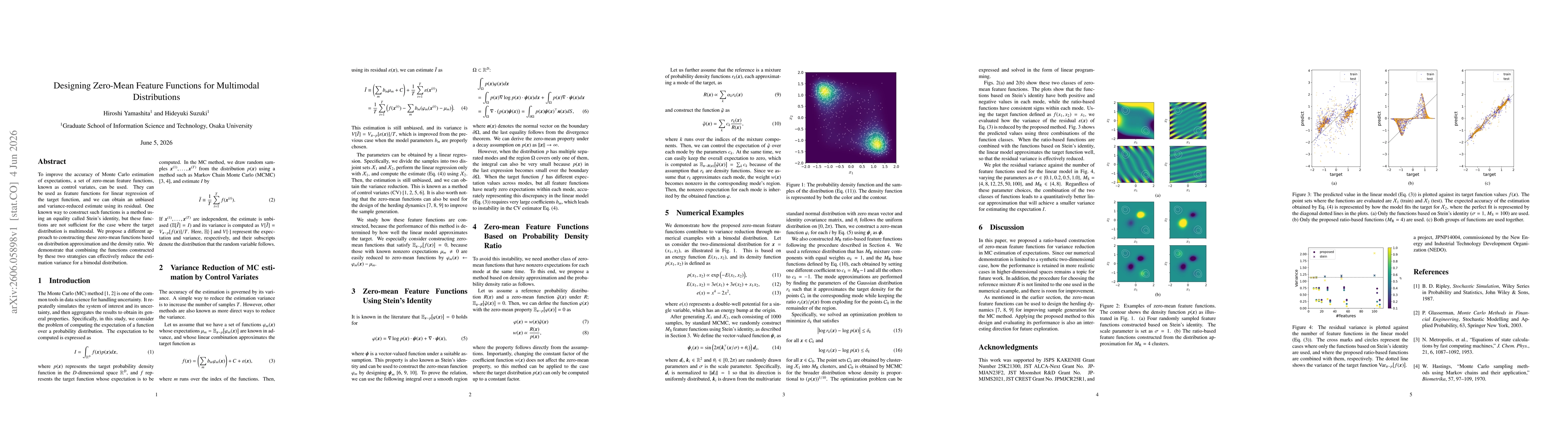 Thumbnail for Designing Zero-Mean Feature Functions for Multimodal Distributions