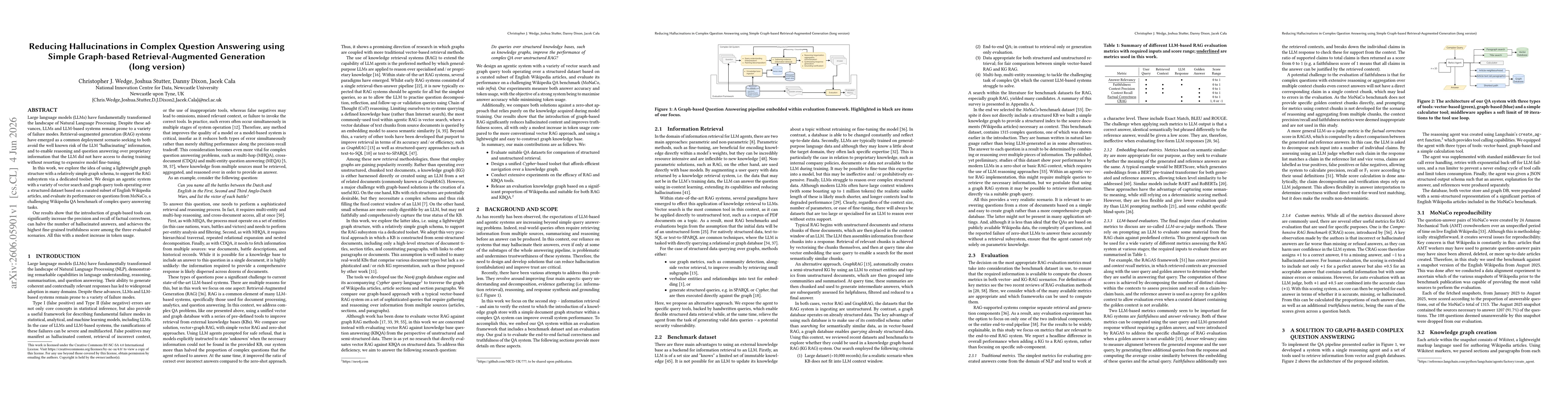 Thumbnail for Reducing Hallucinations in Complex Question Answering using Simple Graph-based Retrieval-Augmented Generation (long version)