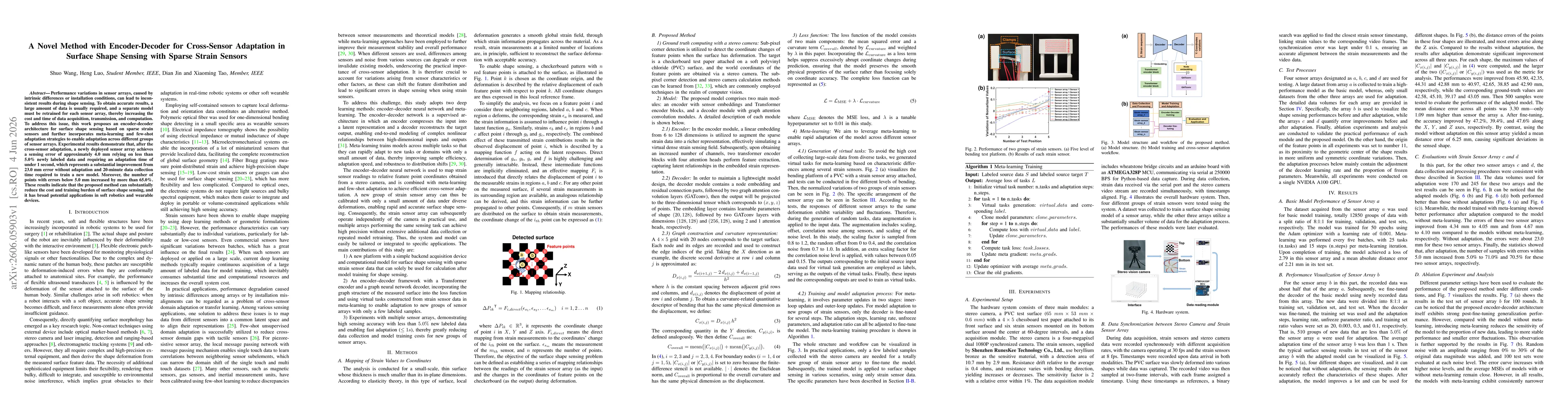 Thumbnail for A Novel Method with Encoder-Decoder for Cross-Sensor Adaptation in Surface Shape Sensing with Sparse Strain Sensors
