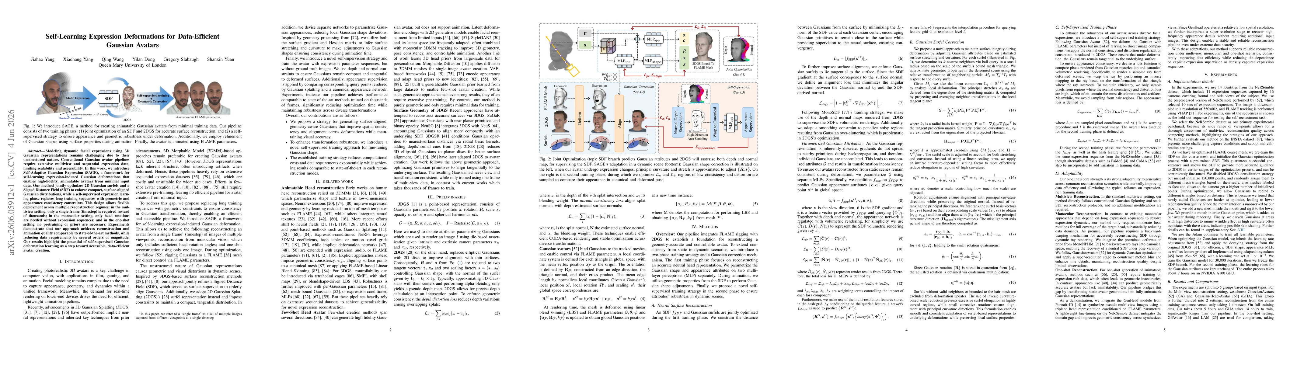 Thumbnail for Self-Learning Expression Deformations for Data-Efficient Gaussian Avatars