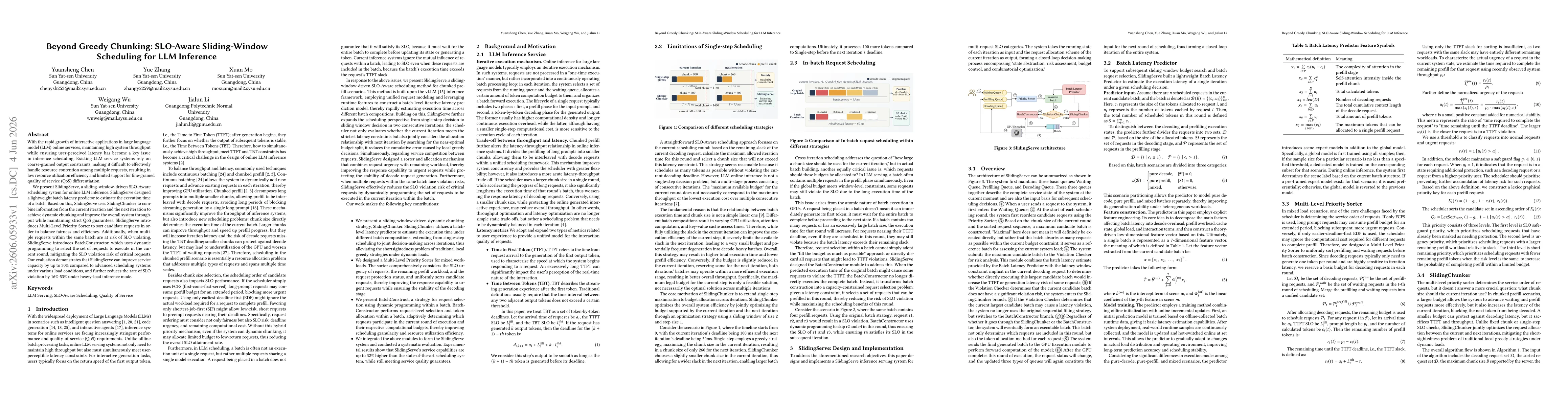 Thumbnail for Beyond Greedy Chunking: SLO-Aware Sliding-Window Scheduling for LLM Inference