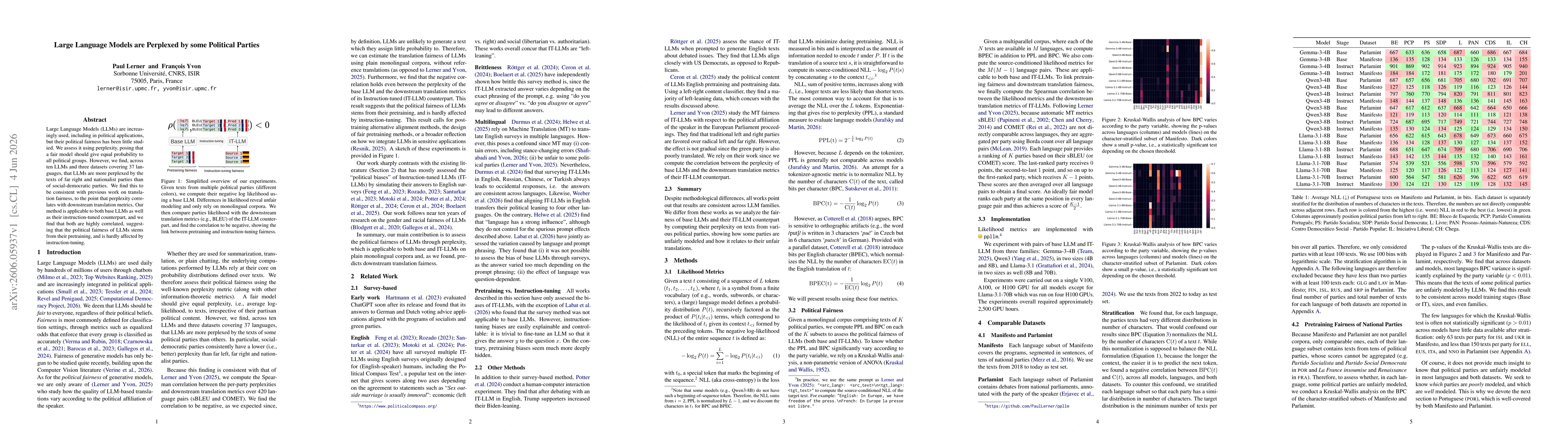 Thumbnail for Large Language Models are Perplexed by some Political Parties