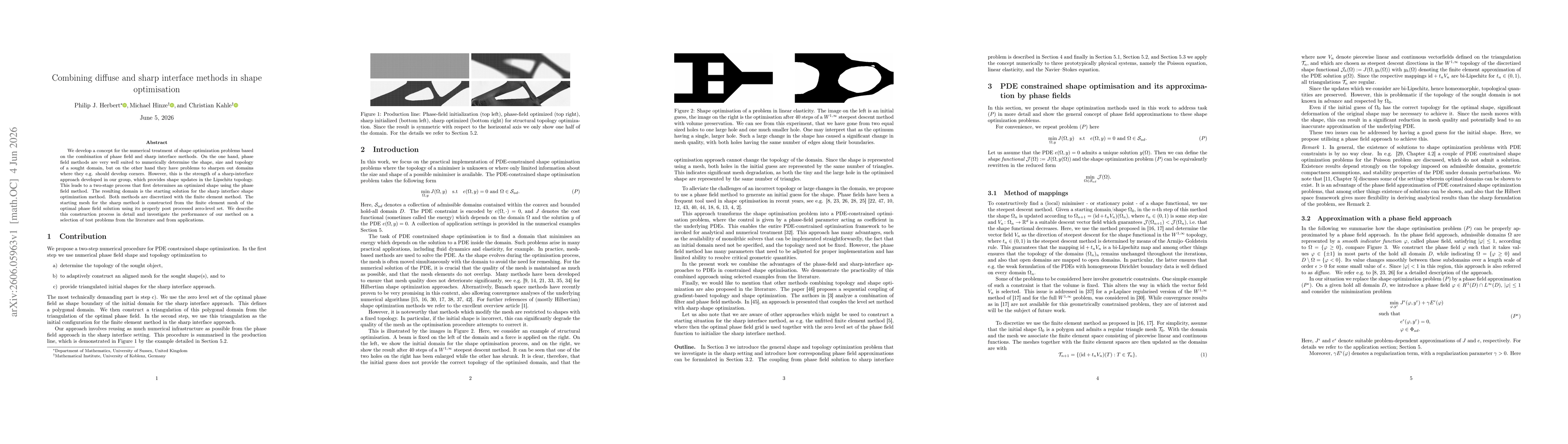Thumbnail for Combining diffuse and sharp interface methods in shape optimisation