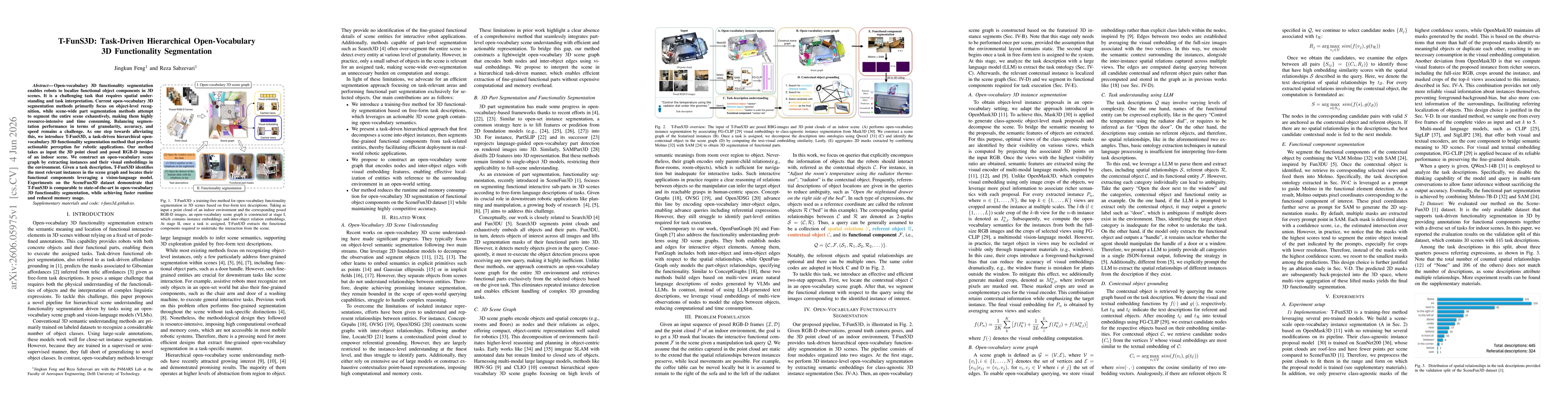Thumbnail for T-FunS3D: Task-Driven Hierarchical Open-Vocabulary 3D Functionality Segmentation