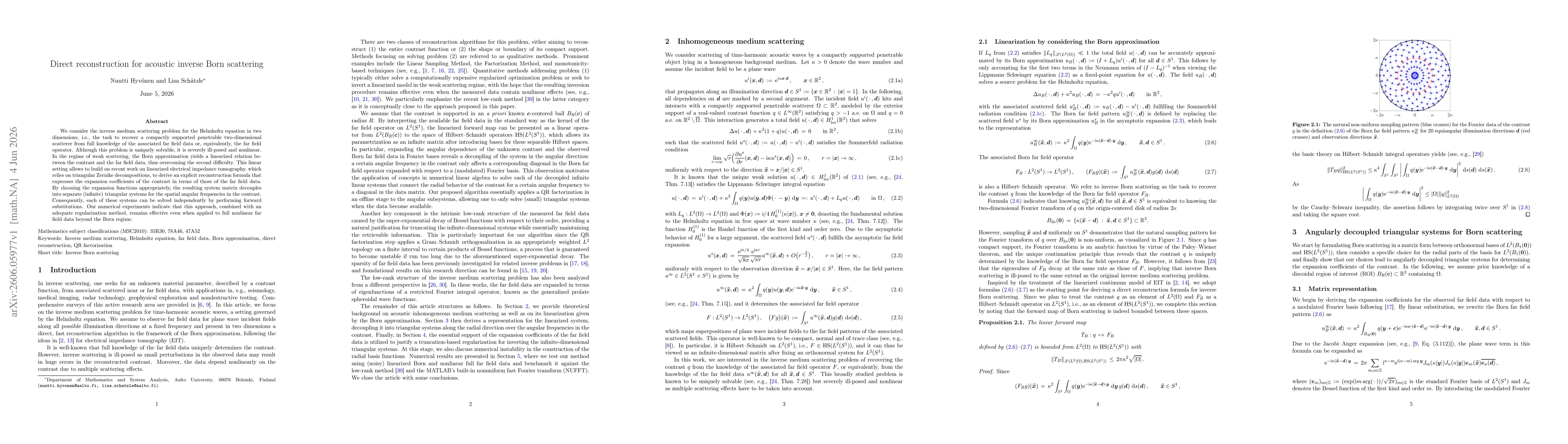 Thumbnail for Direct reconstruction for acoustic inverse Born scattering