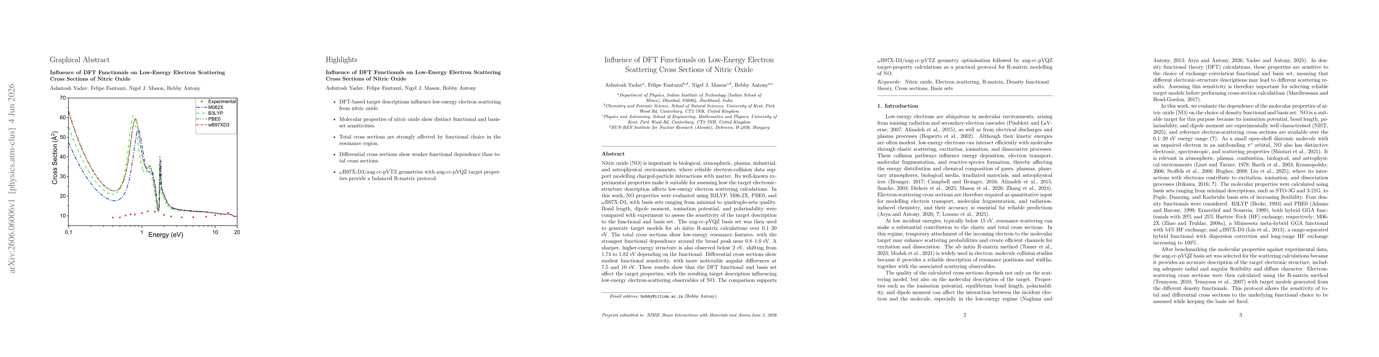 Thumbnail for Influence of DFT Functionals on Low-Energy Electron Scattering Cross Sections of Nitric Oxide