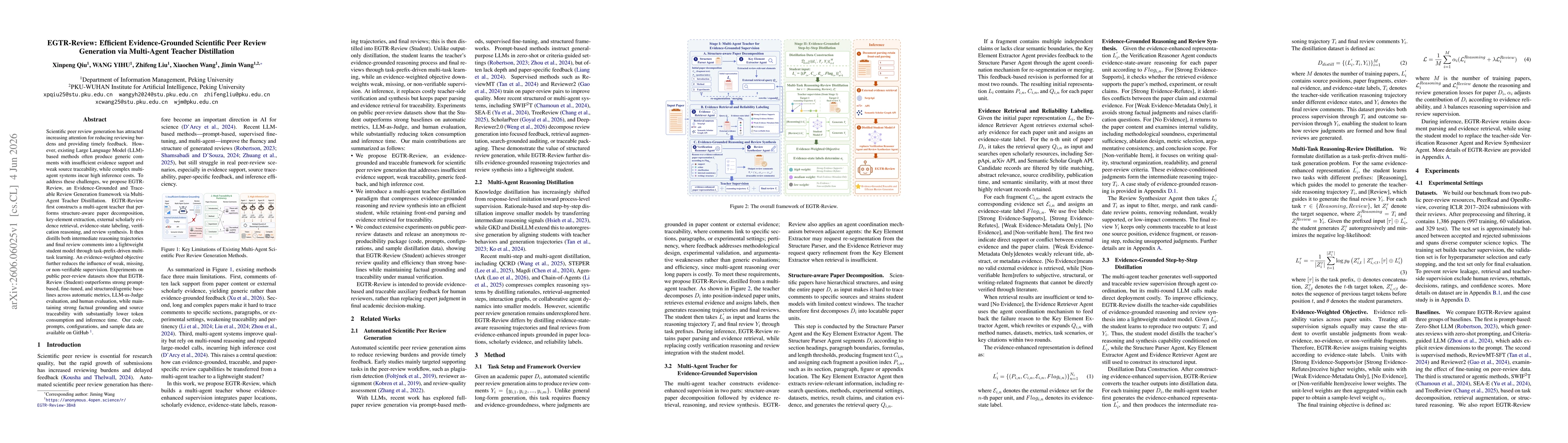 Thumbnail for EGTR-Review: Efficient Evidence-Grounded Scientific Peer Review Generation via Multi-Agent Teacher Distillation