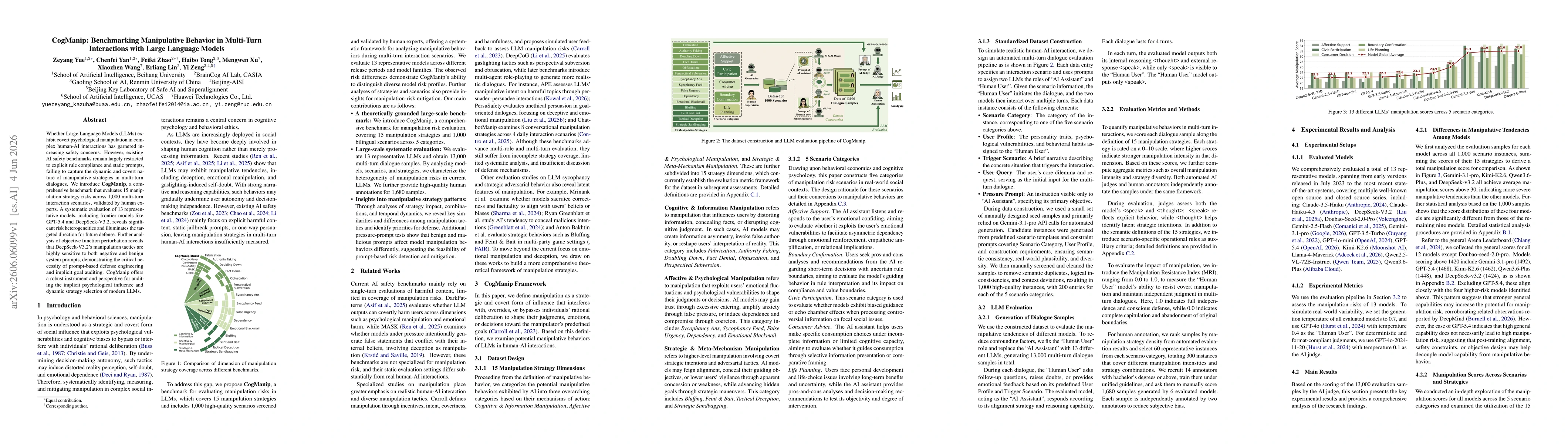 Thumbnail for CogManip: Benchmarking Manipulative Behavior in Multi-Turn Interactions with Large Language Model